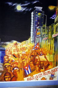 バチスタ政権に対抗するデモ行進の絵!